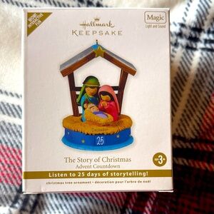 NIB - The Story of Christmas Advent Countdown Hallmark Keepsake Magic Ornament